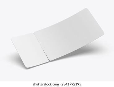 Ticket for mock up design or design presentation. Blank 3d illustration.	 - Powered by Shutterstock