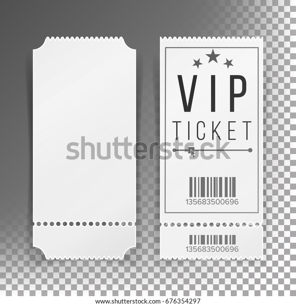 Ticket Template Set Modern Mock Wedding: ilustrações stock 676354297 ...