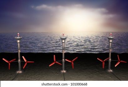 Tidal Energy Illustration