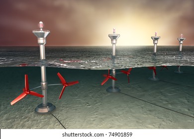 Tidal Energy Illustration