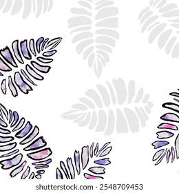 Tie die bold tropical on white background - Powered by Shutterstock