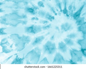 Tie Die Shirt Blue Aquarelle Wet Banner Art. White Distressed Dyed Background. Rough Cover Messy Wallpaper. Ikat Classic Backgrounds. Messy Artwork Background. Blue Tie Dye