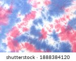 Tie Dye 2 Tone Clouds Close Up Shot fabric texture background Pink Blue