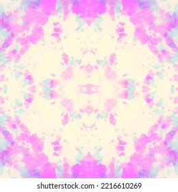 Tie And Dye. Pale Seamless Tie And Dye. Rose Tie Dye Pattern. Summer Color. Purple Watercolor Batic. Seamless Grunge. Psychedelic Folk Design.