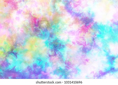 tie dye pattern on cotton fabric abstract background.