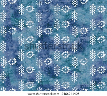 tie dye seamless pattern with batik motifs design 
