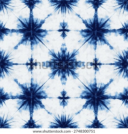 Tie dye and Shibori creative pattern on white canvas in high resolution
