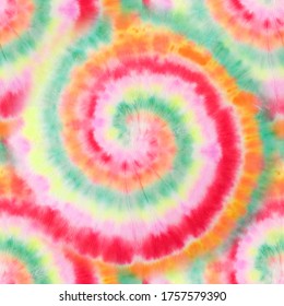 Tie Dye Spiral. Artistic Batik. Spiral Tie Dye Design. Bright Hand Drawn Design. Tie and Dye. Beautiful Spiral Effect. Trendy Acrylic Dirty Paint. Rainbow Watercolor Tie Dye.