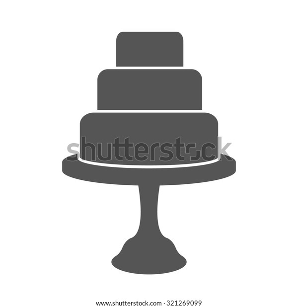 Tiered cake label isolated on white\
background. Design template for label, banner, badge, logo. Tiered\
cake raster\
illustration.