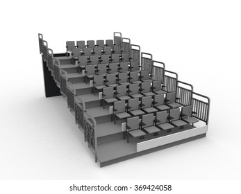 Tiered Conference Seating 3d Rendering