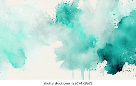 Стоковая иллюстрация: Tiffany blue watercolor wallpaper, Tiffany blue texture paper, Tiffany blue 
abstract paint texture background