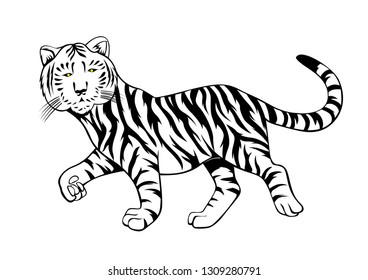 Similar Images, Stock Photos & Vectors of A cute tiger cartoon