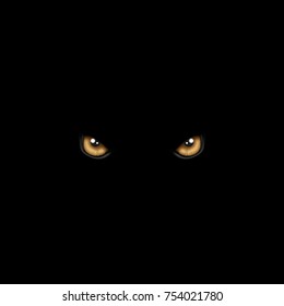 Tiger eyes in the dark