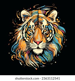 Tiger head  illustration