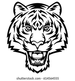 Tiger Head Logo This Raster Illustration Stock Illustration 614564555 ...