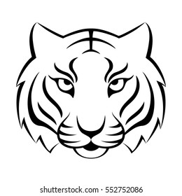 Tiger Icon Isolated On White Background Stock Vector (Royalty Free ...