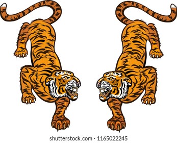 Tiger Jump Tattoo Stock Illustration Shutterstock