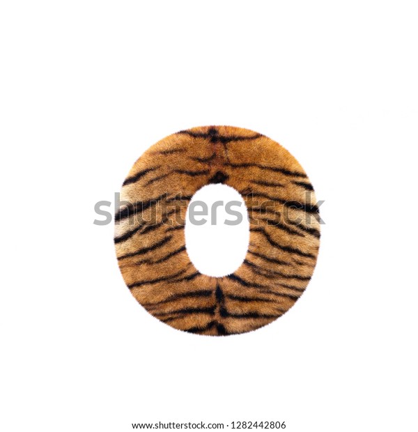 Tiger Letter O Lowercase 3d Feline Stock Illustration 1282442806