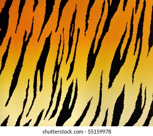 Vector Illustration Bengal Tiger Stripe Pattern Stock Vector (Royalty ...