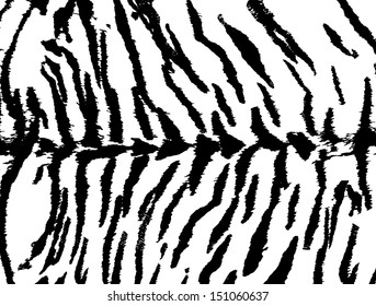 Tiger Skin Texture In Black And White