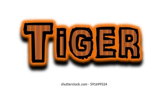 Tiger Word Clipart Stock Illustration 591699524 | Shutterstock