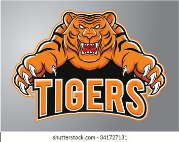 Tigers Mascot Stock Illustration 341727131 