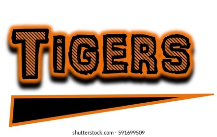 Tigers Word Clipart Stock Illustration 591699509 | Shutterstock