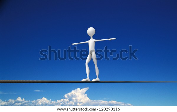 tightrope walker in the\
sky