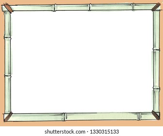  Tiki Bamboo Frame Background Letterhead