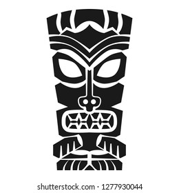 Polynesian Tiki Mask Vector Icon Simple Stock Vector (Royalty Free ...