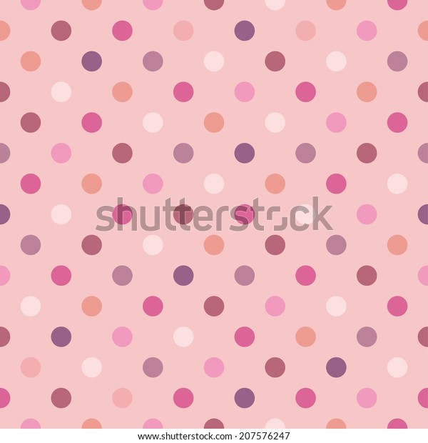 Tile Pattern Colorful Polka Dots On Stock Illustration 207576247 ...