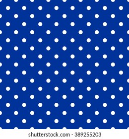 navy blue polka dot