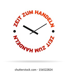 Time For Action Clock, german