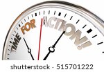 Time for Action Now Take Control Act Clock 3d Illustration