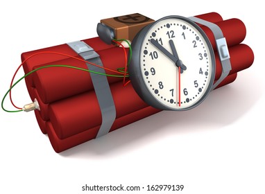 Time Bomb Made Dynamite Clock Battery Stock Illustration 162979139 ...