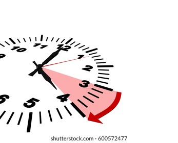 time change 3 to 4 summer time - 3d rendering - Powered by Shutterstock