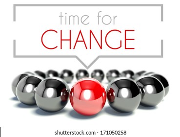 Time for change business unique concept