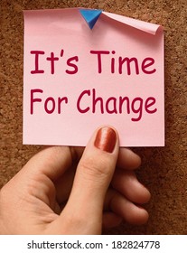 Its Time For Change Note Means Revise Reset Or Transform