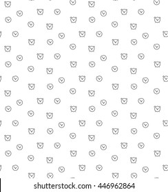 Time Clock Seamless Pattern. 