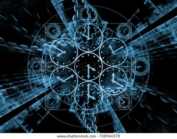 Time Connection Series Graphic Composition Time Stock Illustration ...