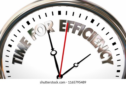 Time Efficiency Work Habits Efficiency Clock Stock Illustration ...