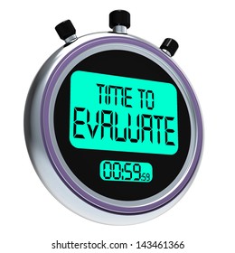 Time To Evaluate Message Showing Assessing And Reviewing