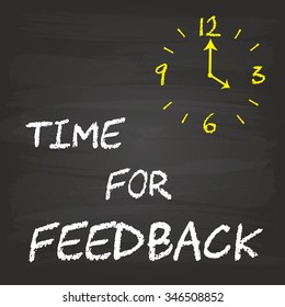 Time for Feedback - clock with text