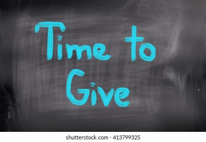 Time To Give Concept