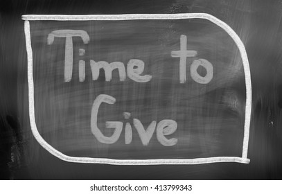 Time To Give Concept