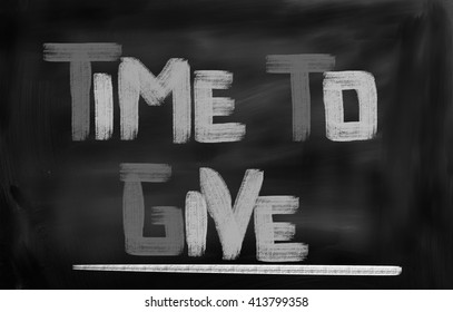 Time To Give Concept