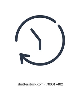 Time Icon. Isolated Watch And Time Icon Line Style. Premium Quality  Symbol Drawing Concept For Your Logo Web Mobile App UI Design.