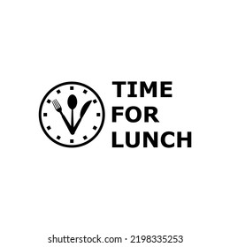 Time For Lunch Icon Isolated On White Background