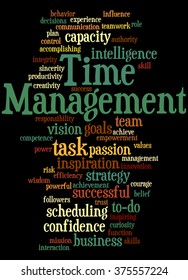 Time Management Word Cloud Concept On Stock Illustration 375557224 ...