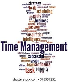 Time Management Word Cloud Concept On Stock Illustration 375557251 ...